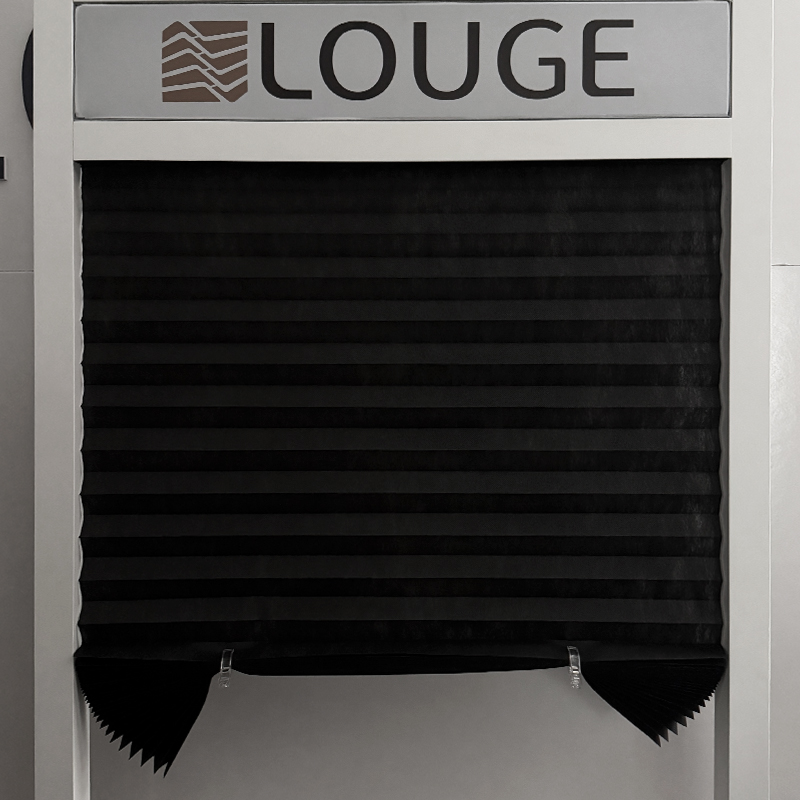 LouGe  Black Non-woven fabric Pleated Shade 1 box /6 pieces  90*180cm